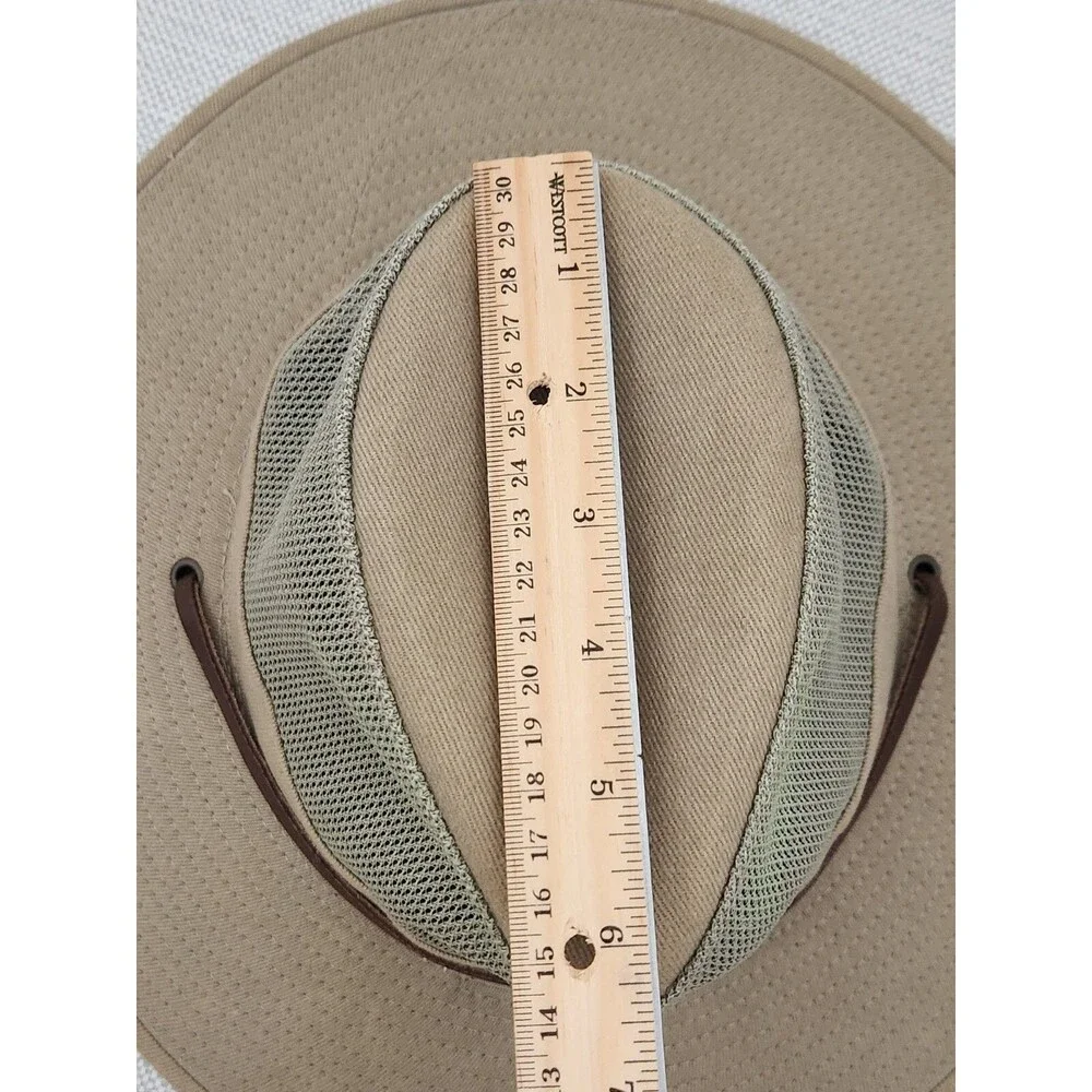 Dorfman Pacific Safari Mesh Cotton Outdoor Fishing Hat Green Taupe Men Small